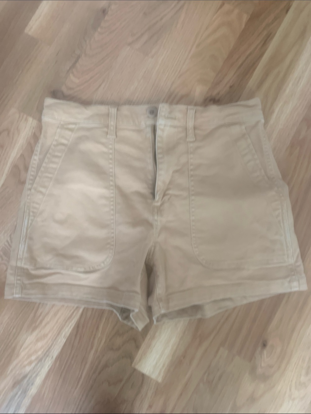Madewell Women's Tan Jean Shorts - Casual Utility Style